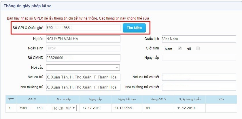 huong dan doi giay phep lai xe online tai nha do t 12