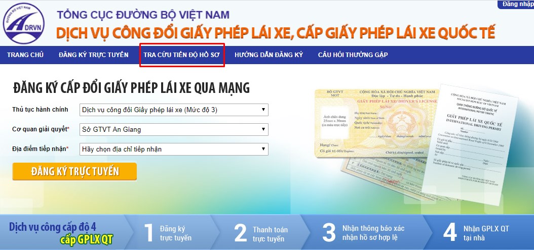 huong dan doi giay phep lai xe online tai nha do t 6
