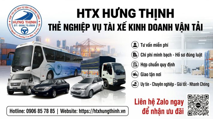 Thẻ nghiệp vụ tài xế - Kinh doanh dịch vụ xe ô tô vận tải