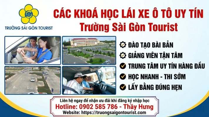 Trường Sài Gòn Tourist - Trung tâm đào tạo dạy học lái xe ô tô uy tín tại TP.HCM