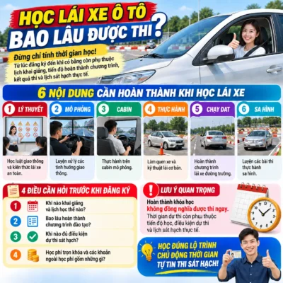 Học lái xe ô tô bao lâu được thi sát hạch?